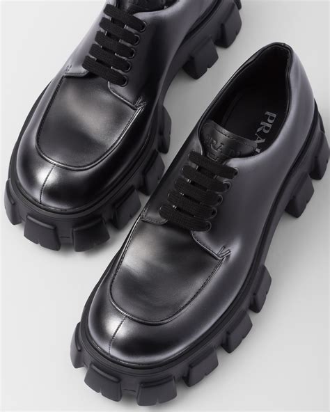 prada shoes monolith|Prada monolith lace up shoes.